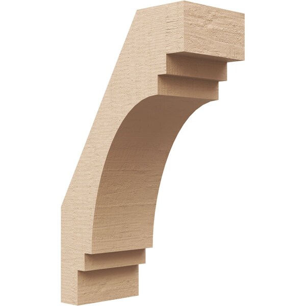 Ekena Millwork 3-inch W x 6-inch D x 10-inch H Pescadero Rough Cedar Woodgrain TimberThane Knee Brace, Primed BRCUR03X06X10PECRCPR - main